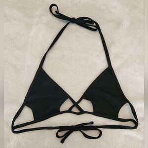 Black Triangle Keyhole Bikini Top
